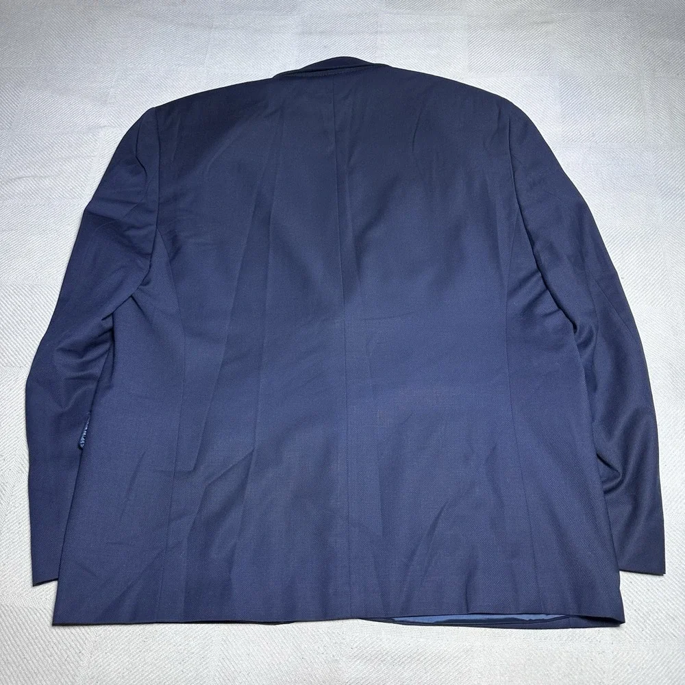 Lauren Ralph‎ Lauren Coolmax Blazer 46R Navy Wool Blend Gold Button Sport Coat